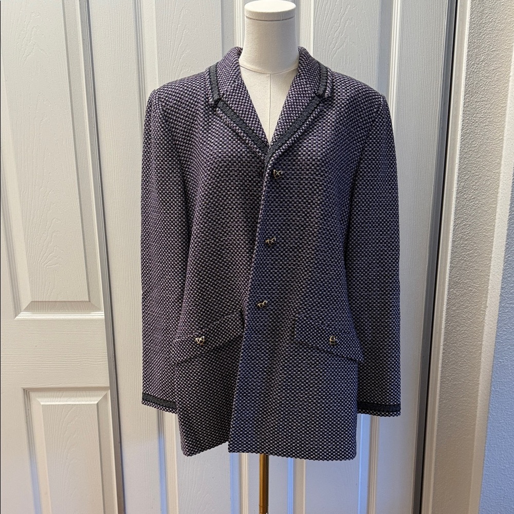 St. John Collection Purple and White Blazer